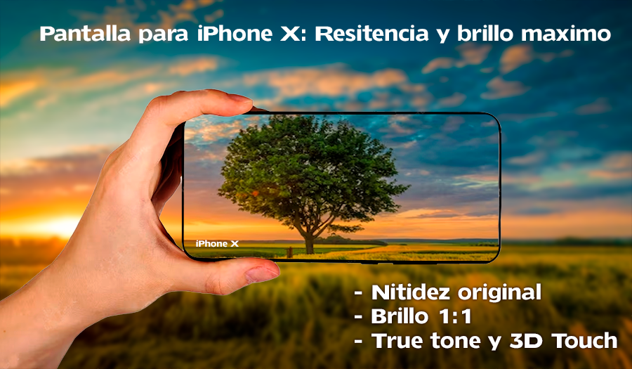 main tenant un iPhone X avec cran de qualit originale